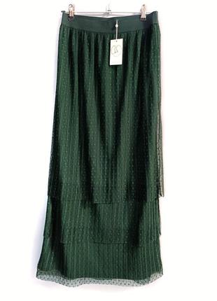 Шикарная ярусная юбка макси s/m