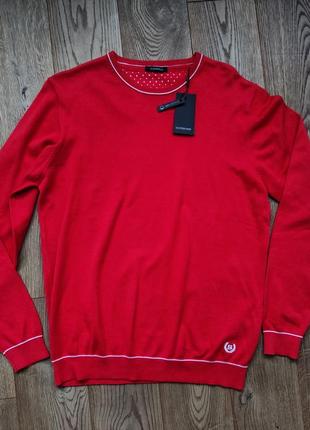 Красный мужской свитер 100% cotton