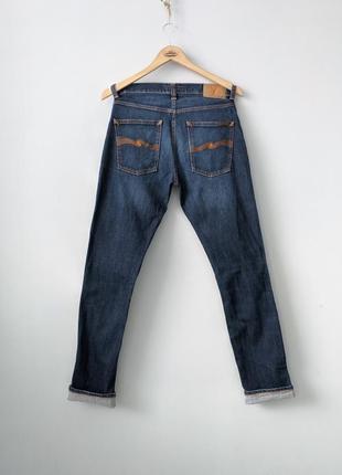 Nudie jeans grim tim джинси чоловічі темно сині с м raw denim levi's levis wrangler g-star diesel hugo boss 31 30 нуді