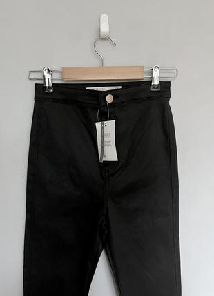 Джеггінси джинси чорні щільні, нові, висока посадка4 фото