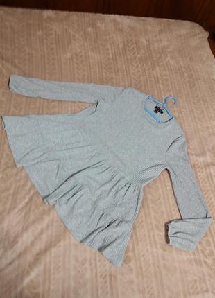 Гарна трикотажна блуза туніка babydoll