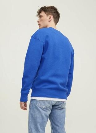 Свитшот с утеплением на флисе в синем цвете от jack&amp;jones