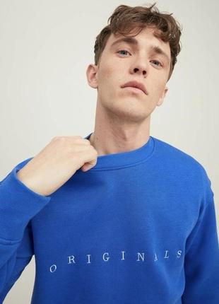 Свитшот с утеплением на флисе в синем цвете от jack&amp;jones