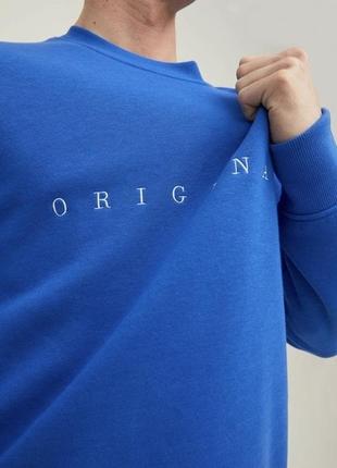 Свитшот с утеплением на флисе в синем цвете от jack&amp;jones