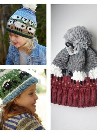 ❤️❄️фирменная теплая шапка на флисе на девочку 3-4 года just for ewe