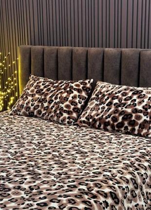 Комплект постільної білизни теплий "леопард"1 фото