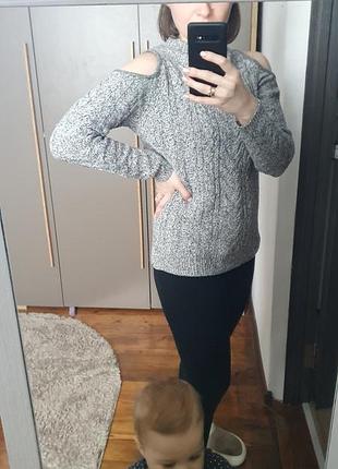 Свитер с обнаженными плечами 5