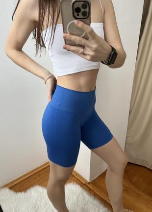 Синие шорты велосипедки pull & bear