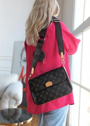 Женская сумка louis vuitton multi pochette 2 в 1 люкс качество2 фото