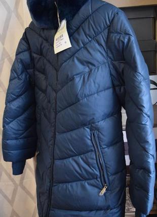Качественный фабричный зимний пуховик пуховое пальто куртка натуральный мех био-пух miegofce
