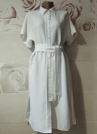 Натуральна сукня-сорочка massimo dutti(льон,віскоза)3 фото