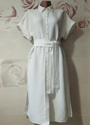 Натуральна сукня-сорочка massimo dutti(льон,віскоза)4 фото