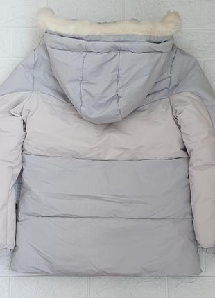 Мембранная зимняя лыжная теплая куртка для девочки 146 см / 10 -11 лет10 фото