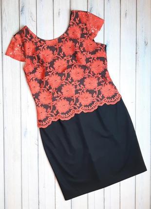 💥1+1=3 красивое платье футляр итальянского бренда вышивка norma, размер 50