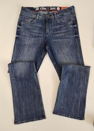 Женские стильные джинсы клеш s.oliver, р.s/m2 фото