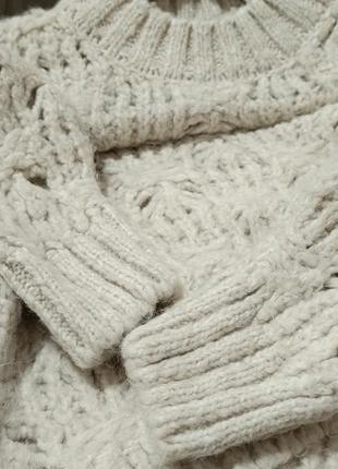Кофта зимова тепла укорочена кофточка светр ажурна ажурний светрик зимовий утеплений5 фото