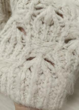 Кофта зимова тепла укорочена кофточка светр ажурна ажурний светрик зимовий утеплений6 фото