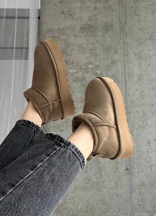 Жіночі ugg classic ultra mini platform brown premium