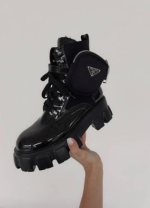 Prаdа leather boots nylon зимові черевики