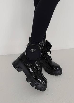 Prаdа leather boots nylon зимові черевики
