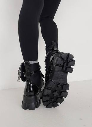 Prаdа leather boots nylon зимові черевики