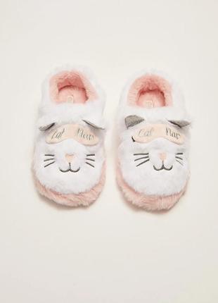29-30 р новые фирменные домашние плюшевые тапочки тапочки девочке котик lc waikiki вайки