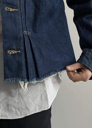 Jack jones denim jacket обрізана кропнута джинсовка денім куртка оригінал джинс темний неві щільна цікава преміум унікальна6 фото