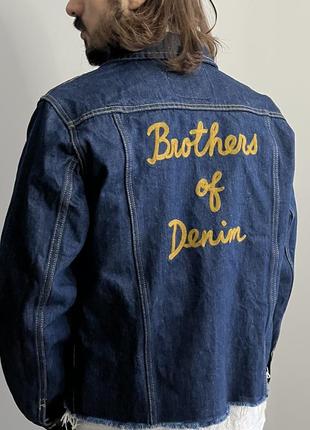 Jack jones denim jacket обрезанная кропнутая джинсовка деним куртка оригинал джинс темный неви плотная интересная премиум уникальная