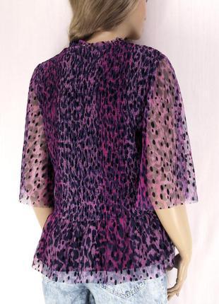 Новая красивая брендовая блузка "next" цветной леопардовый принт. размер uk18/eur46.5 фото