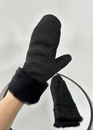 Натуральні теплі рукавиці1 фото