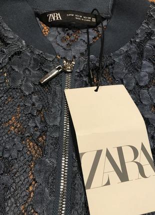 Кружевной бомбер/ кофта/ блузка zara , p. m9 фото