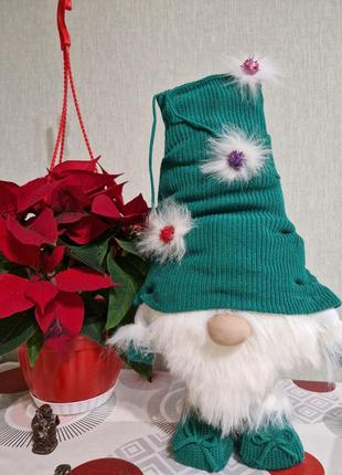 Новорічний скандинавский гном, чудовий подарунок до свят, зроблено з любов'ю1 фото