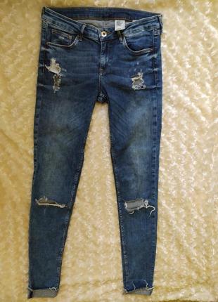 H&m джинсы 💞мех 28/34
