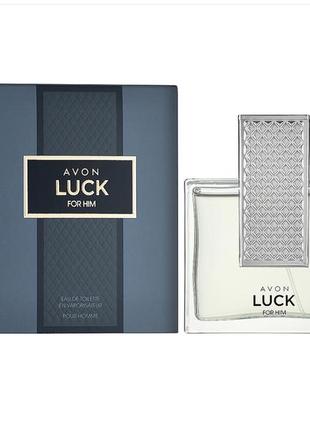 Туалетна вода для чоловіків avon luck 75 ml