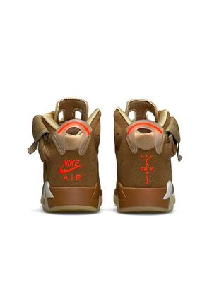 🔥чоловічі кросівки nike air jordan retro 6 sand orange7 фото