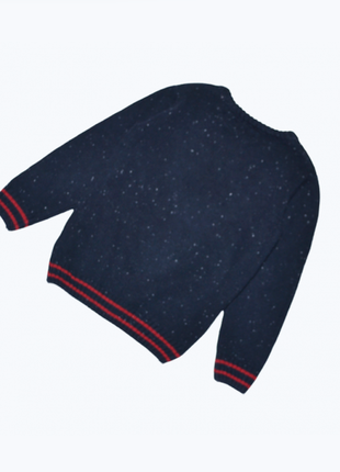 Темно-синій новорічний джемпер светр next для хлопчика 4-5 років5 фото