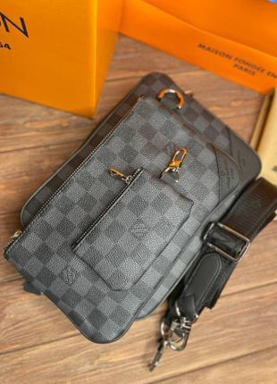 Чоловіча сумка louis vuitton графіт3 фото