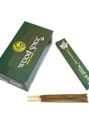 Nandita wood spice (плочка пачка) 15 грамм, ароматичні палички, натуральні палички, пахощі