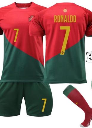 Детская футбольная форма ronaldo 7, сборная португаliи сезон 20231 фото