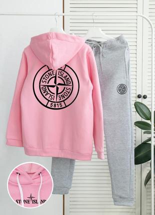 Шикарный зимний мужской костюм "stone island fleece winter".2 фото