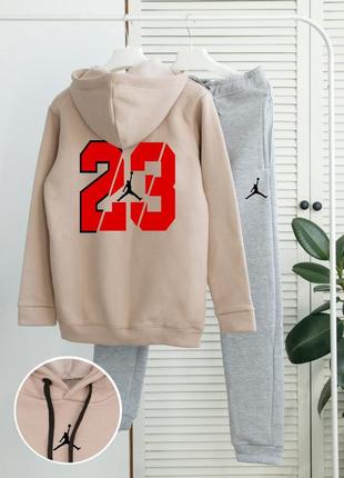 Шикарный зимний мужской костюм "air jordan 23 fleece winter"2 фото