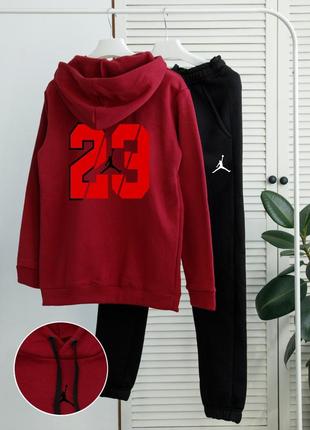 Шикарний зимовий чоловічий костюм "air jordan 23 fleece winter"