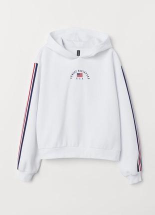 Білий брендовий худі usa h&m. байка. зима