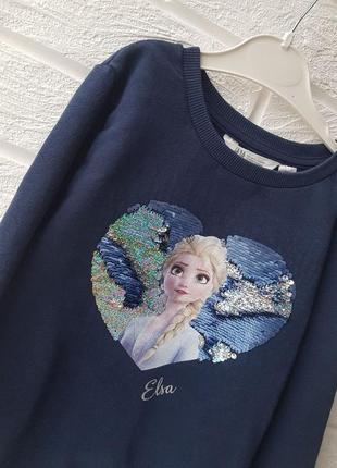 Свитшот батник elsa холодное сердце h&amp;m 8-10 лет