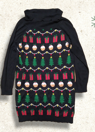 Новогоднее платье туника свитер рождественский