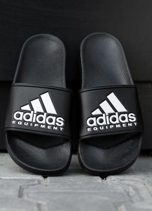 Чоловічому тапочки adidas в чорному кольорі (40-46)😍6 фото