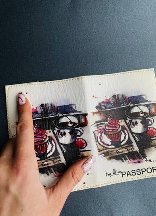 Обкладинка на паспорт книжку , закордоний паспорт , выйськовий квиток принт2 фото