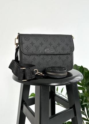 Жіноча сумка louis vuitton multi pochette black v2