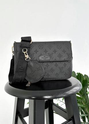 Жіноча сумка louis vuitton multi pochette black v22 фото