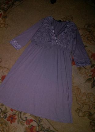 Нарядное,женственное,трикотажное платье с гипюром,большого размера,ellos6 фото